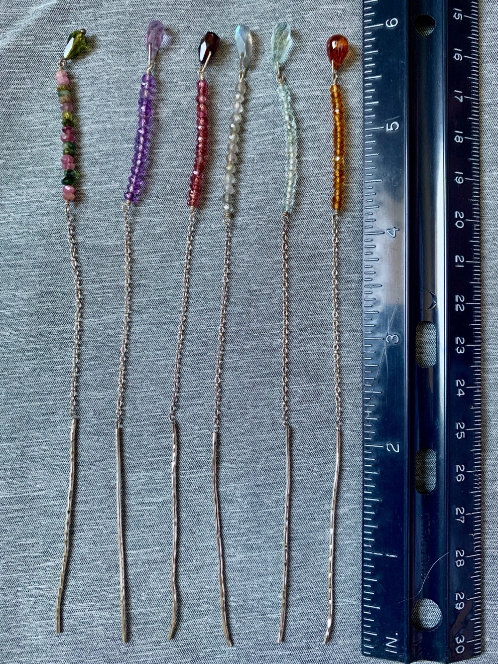 Chan Luu Threader Earrings - Aquamarine - Picture 8 of 8